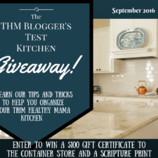 The Trim Healthy Mama Blogger’s Test Kitchen Organizational Tips and GIVEAWAY!!!