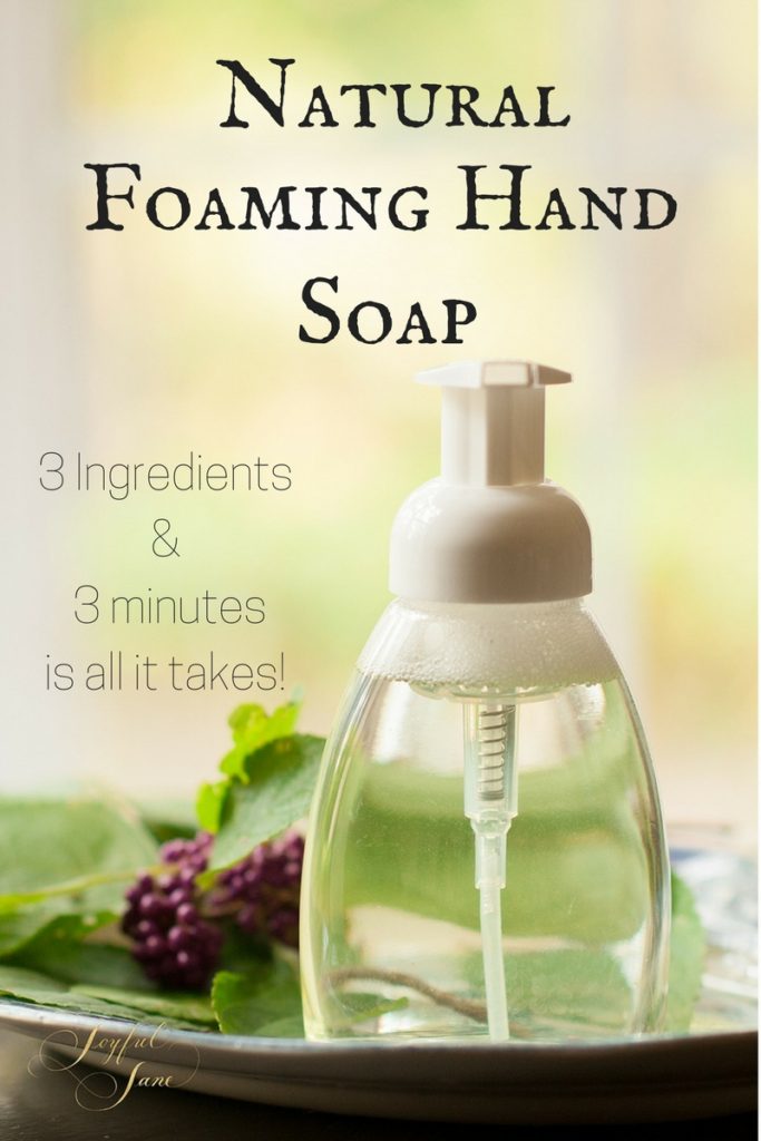 3 Minute and 3 Ingredient Natural Foaming Hand Soap Recipe - Joyful Jane